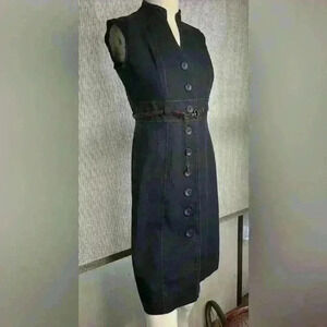 Sandra Darren Denim Dress, 8; Chic Trending Girlhoodcorp Bohemian Denim Y2K Cute